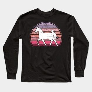 Horse Pink Sunset Long Sleeve T-Shirt